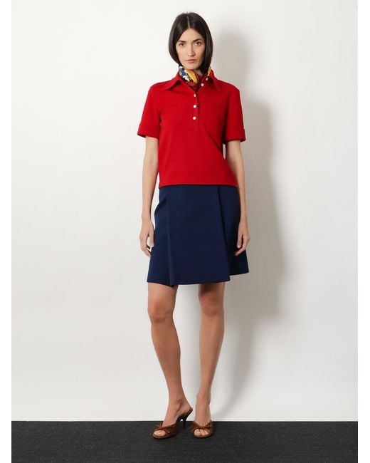 Miu Miu Blue Skirt With Pleats
