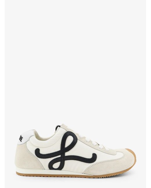 Loewe White Ballet Runner 2.0 Nylon Sneakers With Side Logo