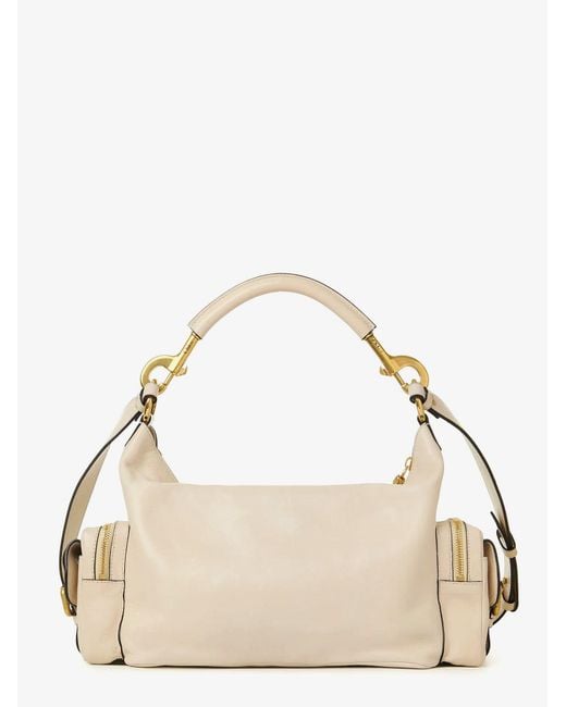 Chloé Natural Medium Double Carry Leather Shoulder Bag