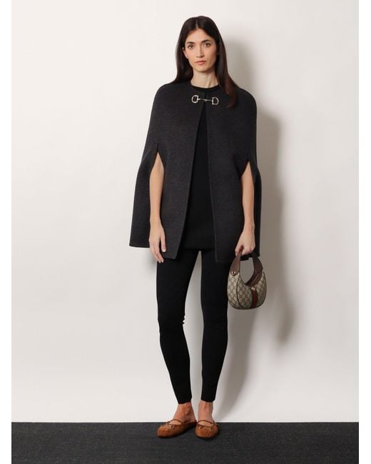 Gucci Black Wool And Silk Cape