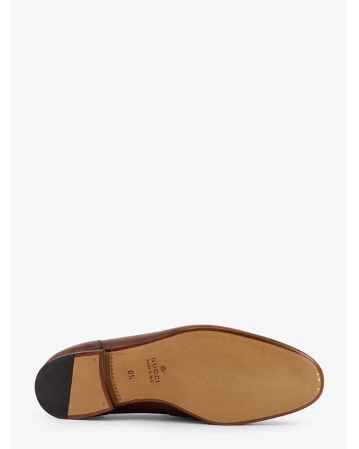 Gucci Brown Jordaan Leather Loafers for men