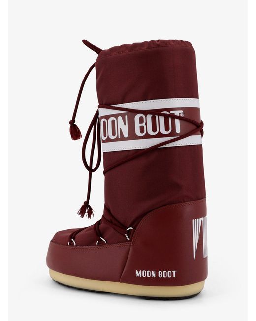 Moon Boot Red Icon Nylon Boots