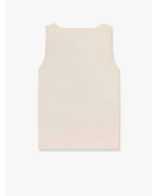 Max Mara White Pentola Viscose Top