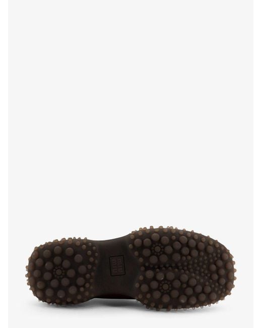 Miu Miu Brown Leather Sabot With Embossed Lettering Logo