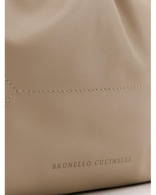 Brunello Cucinelli Brown Bc Duo Leather Shoulder Bag
