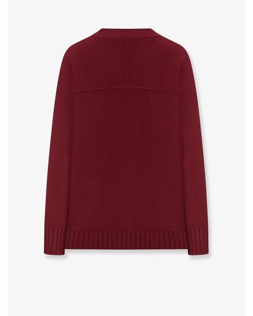 Gucci Red Wool And Cashmere Cardigan