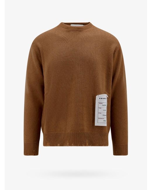 Amaranto Brown Sweater for men
