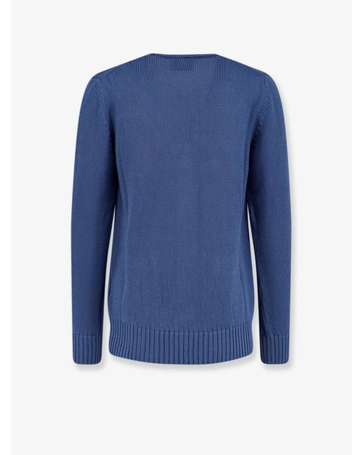 Alpha Studio Blue Cotton Cardigan for men