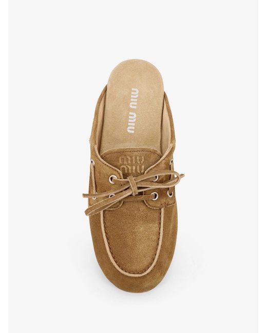 Miu Miu Brown Suede Sandals