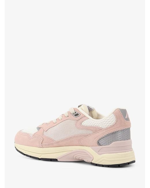 Autry Pink Hyperway Low Mesh E Suede Sneakers