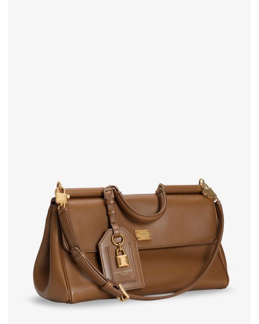 Dolce & Gabbana Brown My Sicily Leather Crossbody Bag