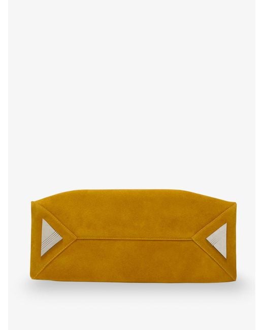 The Attico Yellow La Passeggiata Suede Shoulder Bag