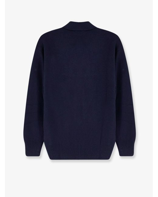 Gran Sasso Blue Virgin Wool Cardigan for men