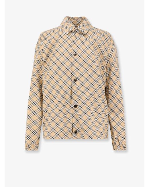 Burberry Natural Slindon Jacket With Iconic Check Motif for men