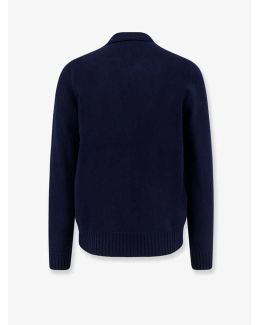 Gran Sasso Blue Cashmere Cardigan for men