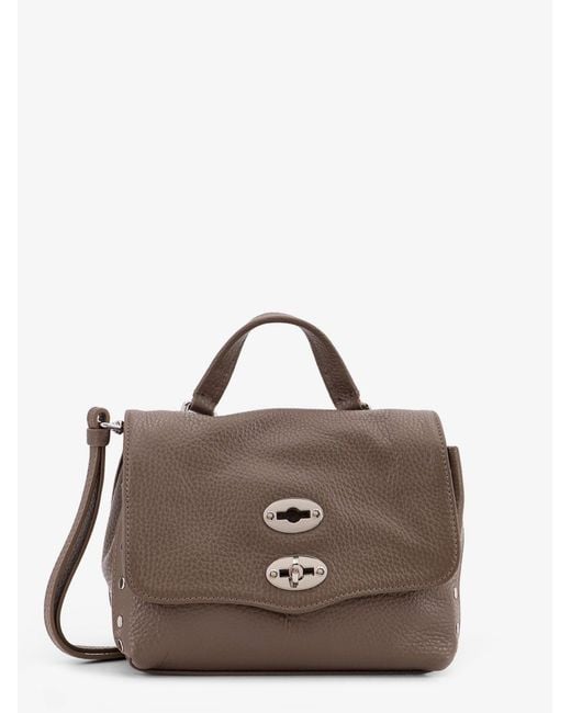 Zanellato Brown Postina Baby Leather Crossbody Bag