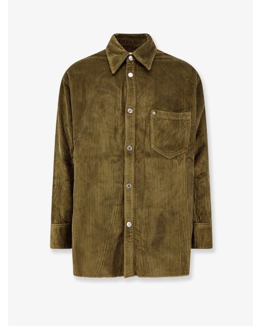 Corduroy Shirt-Uomo di AMI in Green da Uomo