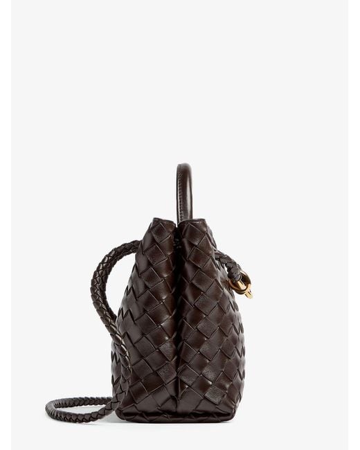 Bottega Veneta Black Andiamo Small Leather Shoulder Bag With Intrecciato Motif