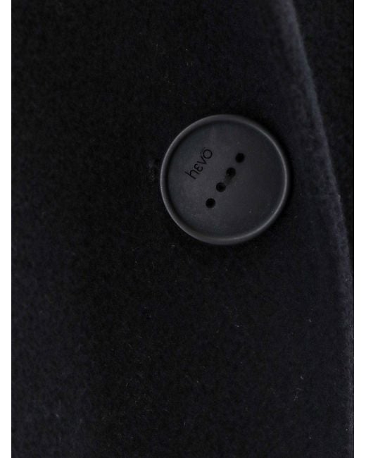 Hevò Black Lamiedolimpia Wool Coat