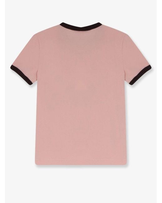 Chloé Pink Cotton T-Shirt With Print