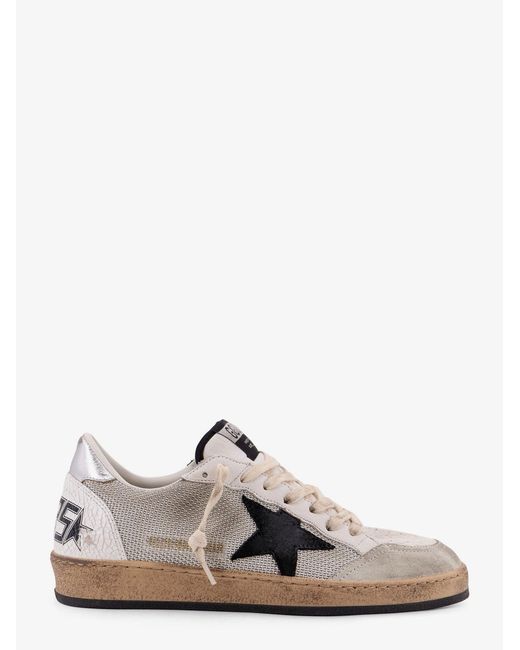 Golden Goose Deluxe Brand White Deluxe Brand Ball Star Mesh And Leather Sneakers for men