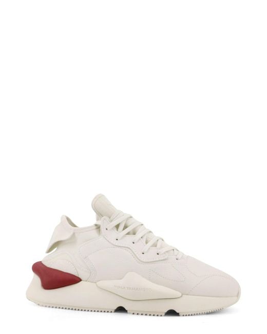 Y-3 White Y-3 Kaiwa Leather And Neoprene Sneakers for men