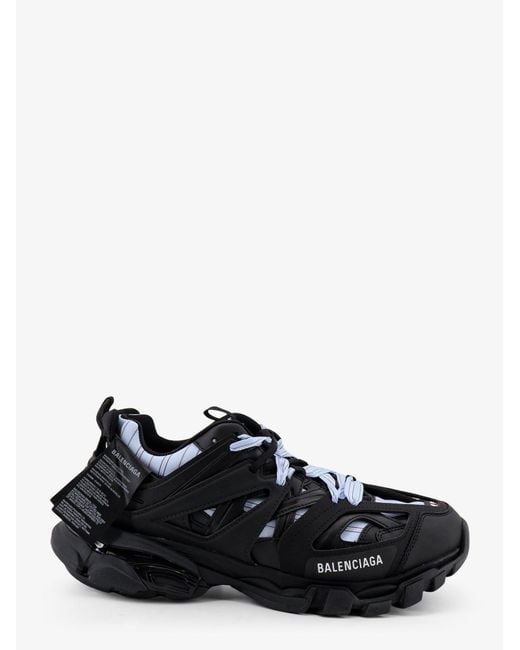 Balenciaga Black Track Shirt Polyurethane Sneakers With Side Logo for men