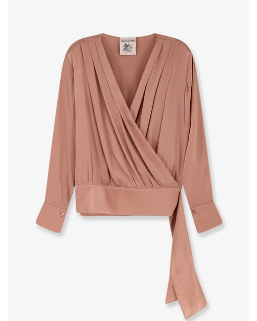 Semicouture Pink Satin Shirt