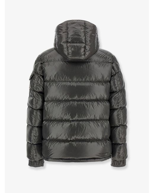 Moncler Gray Maya Down Jacket With Hood for men