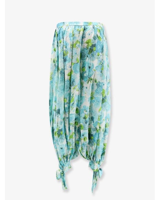 Chloé Green Harem Silk Trousers