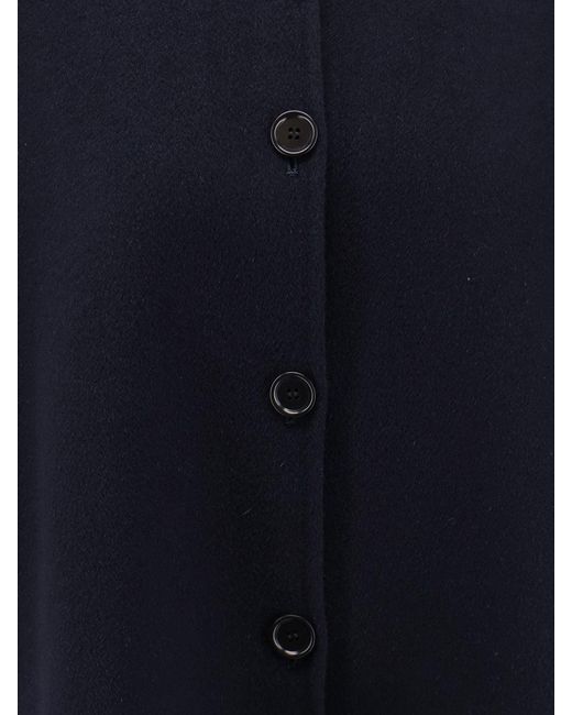 Aspesi Blue Wool Jacket With Buttons