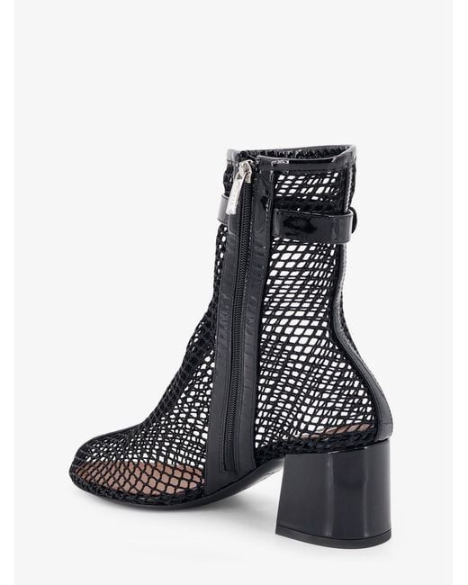 Alaïa Black 55 Mesh And Patent Leather Boots