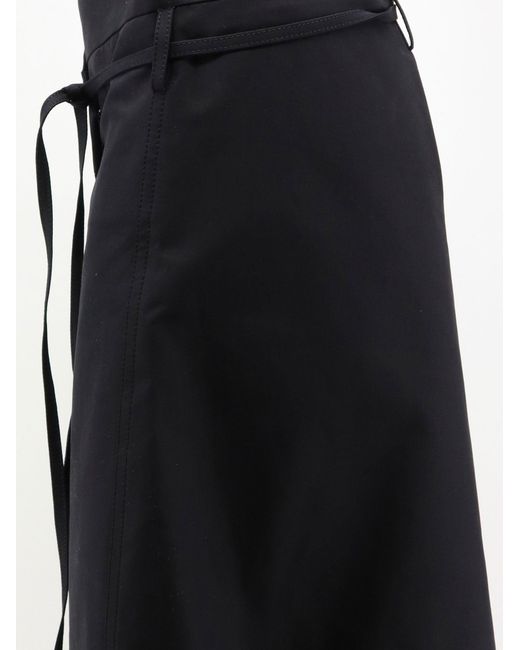 Bottega Veneta Black Compact Cotton Canvas Skirt
