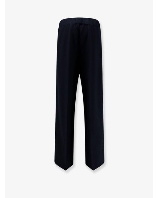 Semicouture Blue Virgin Wool Trousers