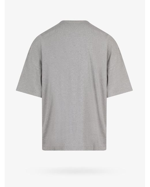 Alexander McQueen Gray Crew Neck Cotton Printed T-shirts for men