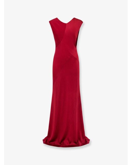 Alberta Ferretti Red Viscose Long Dress