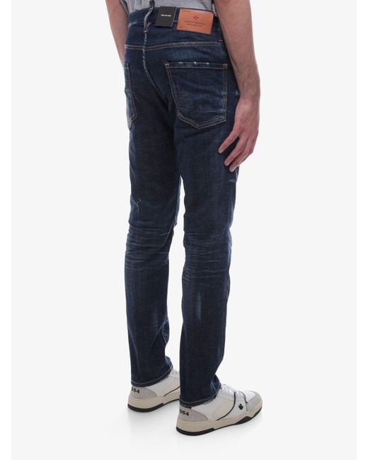 DSquared² Blue Closure With Buttons Jeans for men