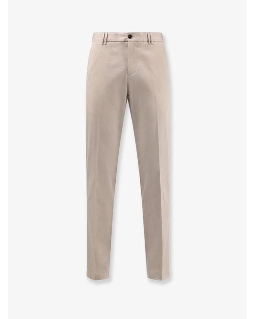 PT Torino Natural Michael Reworked Linen And Cotton Trousers for men