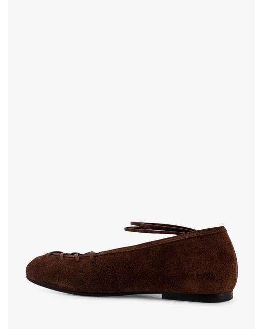 Alohas Brown Bumi Suede Ballerinas