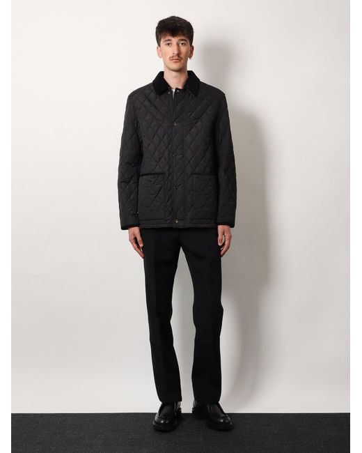 Burberry Black Haddington Quilted And Padded Jacket for men