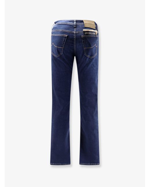 Jacob Cohen Blue Stretch Cotton Blend Jeans for men