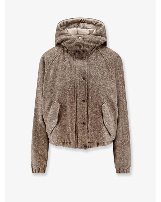Brunello Cucinelli Brown Mélange Virgin Wool Blend Jacket
