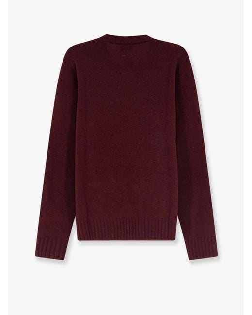 Alysi Purple Merino Wool And Cashmere Blend Sweater