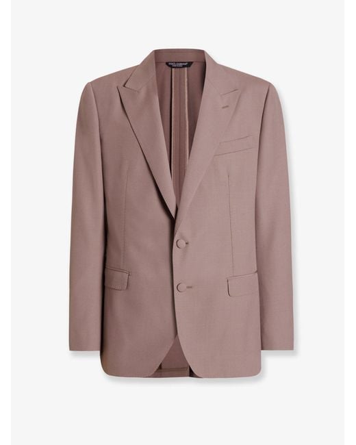 Dolce & Gabbana Brown Dolce & Gabbana Taormina Virgin Wool Blazer for men