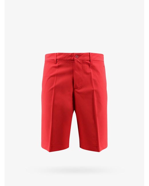 J.Lindeberg Red Bermuda Shorts for men