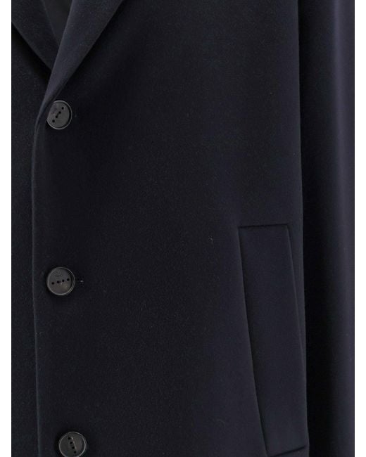 Hevò Blue Cassano Virgin Sheep's Wool Coat for men