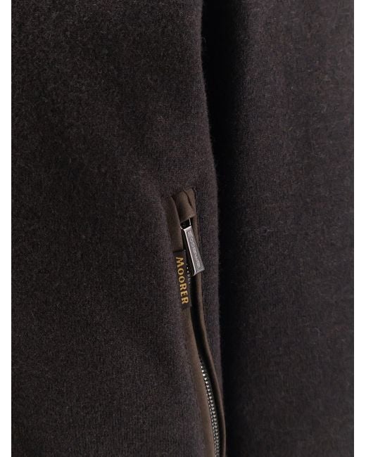 Moorer Gray Bellati-Mrw Wool And Cashmere Jacket With Fur Detail for men
