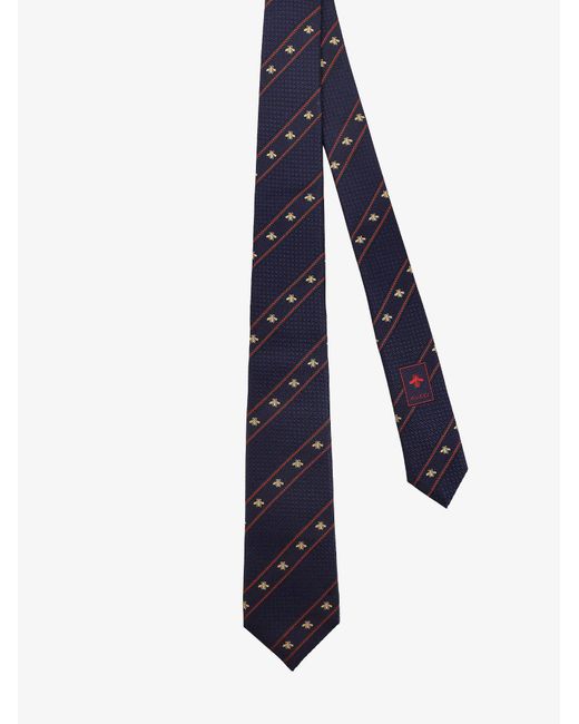 Gucci Blue Labour Silk Tie for men
