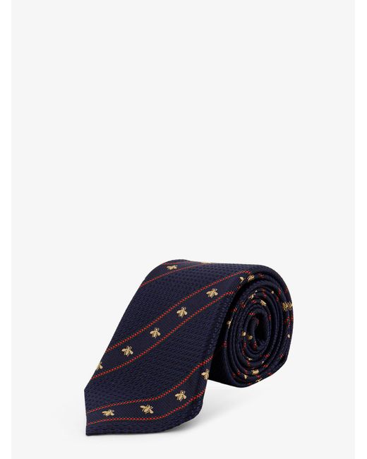 Gucci Blue Labour Silk Tie for men