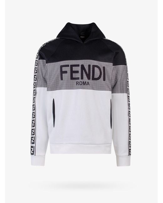 Fendi Black Long Sleeves Hooded Sweatshirts for men